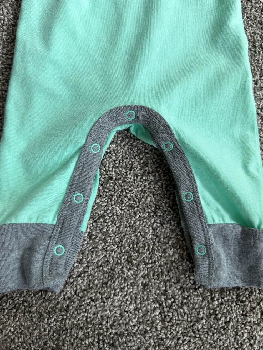 Cat & Jack Little Snuggle Bunny Mint Baby Romper 0-3 Months